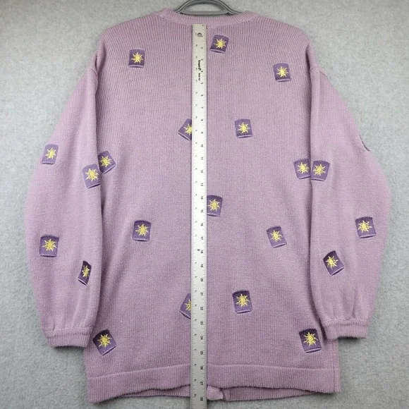 Disney Tangled Rapunzel Pascal Lanterns Sweater Women's SM Purple Embroidered - Picture 7 of 10